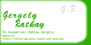 gergely ratkay business card